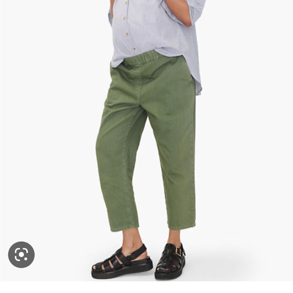 Hatch Maternity Collection Isla Pant in Army Green